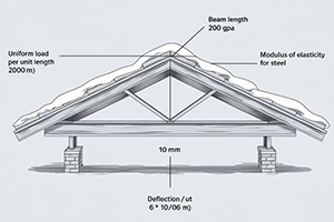 Beam Deflection Calculator-Roof Support Beam